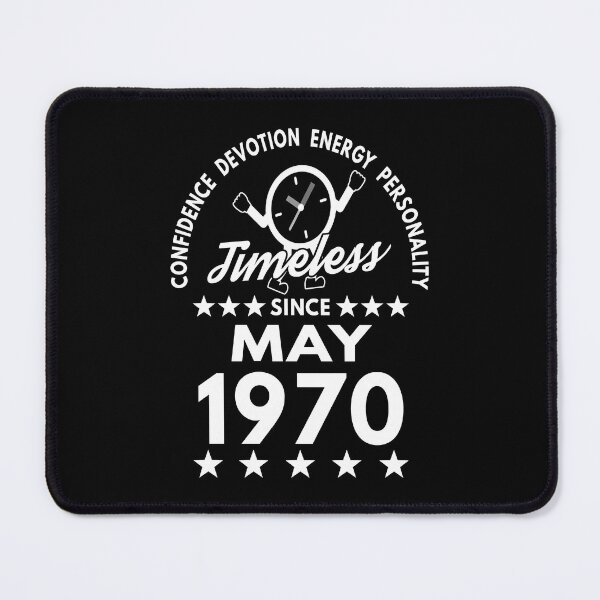 Item preview, May Birthday Timeless Person -1970 - White Text designed and sold by MoonsmileProd.