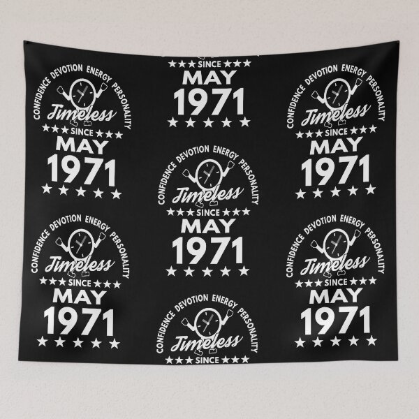Item preview, May Birthday Timeless Person -1971 - White Text designed and sold by MoonsmileProd.