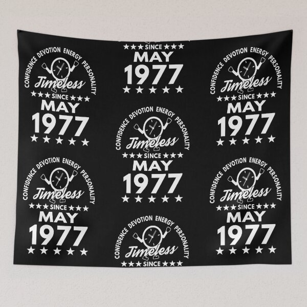 Item preview, May Birthday Timeless Person -1977 - White Text designed and sold by MoonsmileProd.