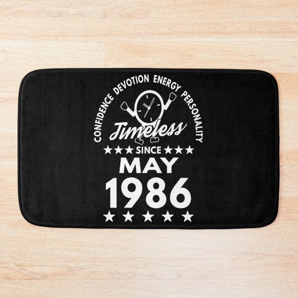 Item preview, May Birthday Timeless Person -1986 - White Text designed and sold by MoonsmileProd.