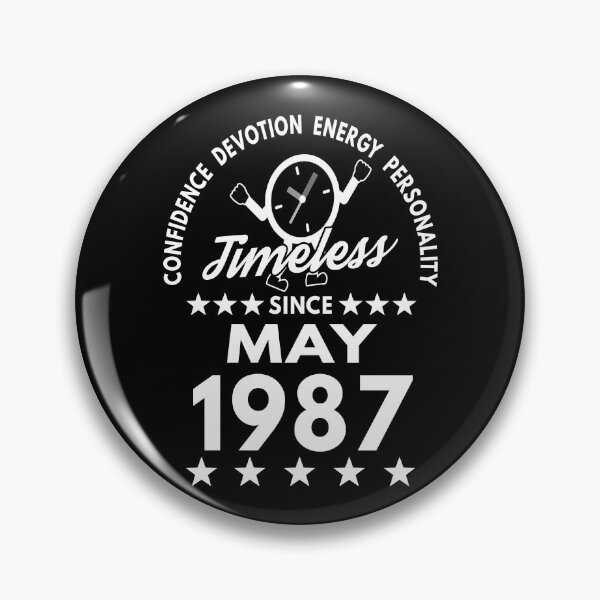 Item preview, May Birthday Timeless Person -1987 - White Text designed and sold by MoonsmileProd.