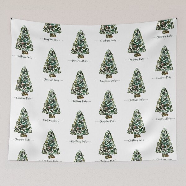 Item preview, Watercolour Pebble Christmas Tree for the Holiday Season designed and sold by JoJagoArt.
