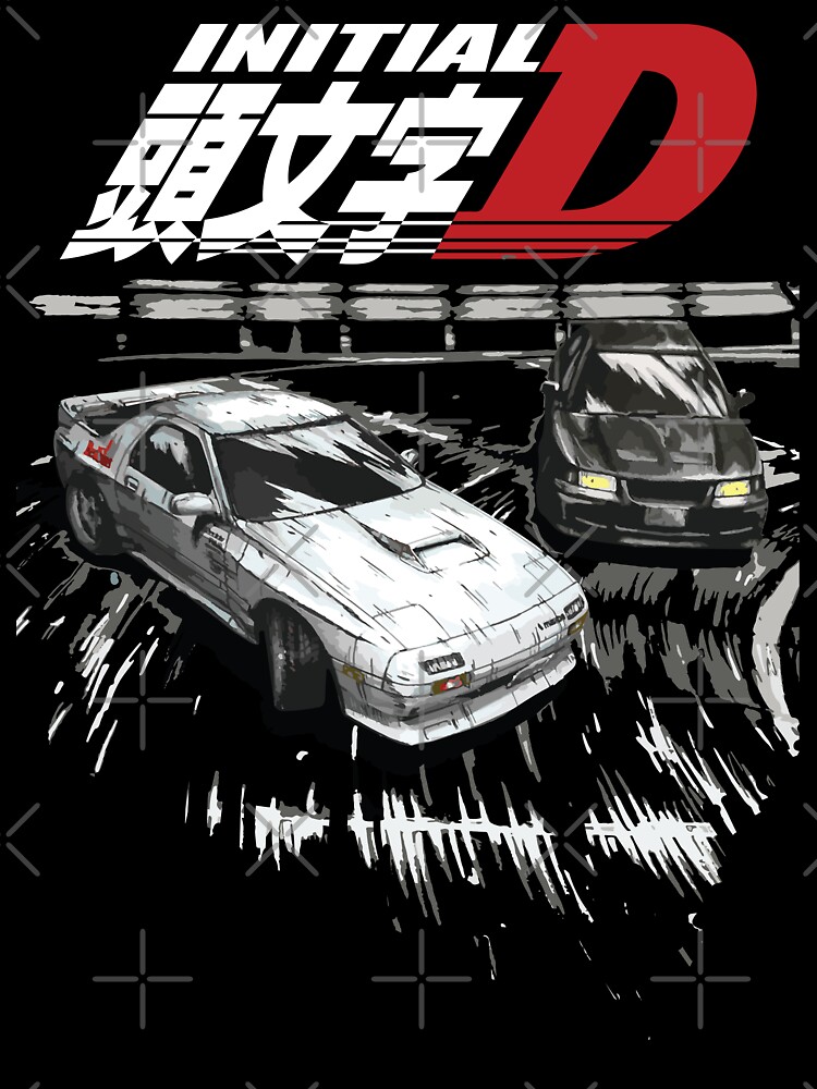 Initial D Anime Manga Cover Car Japanese T shirt