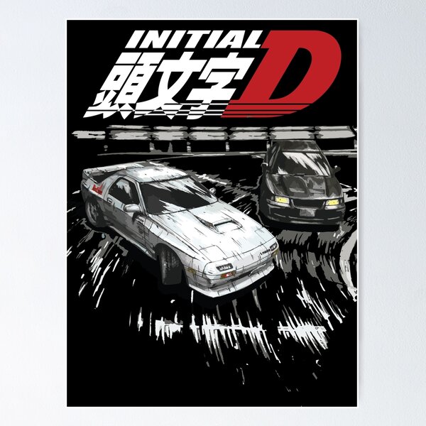 Item preview, Initial D - Mountain Drift Racing Tandem EVO III vs FC rx-7 designed and sold by cowtownCOWBOY.