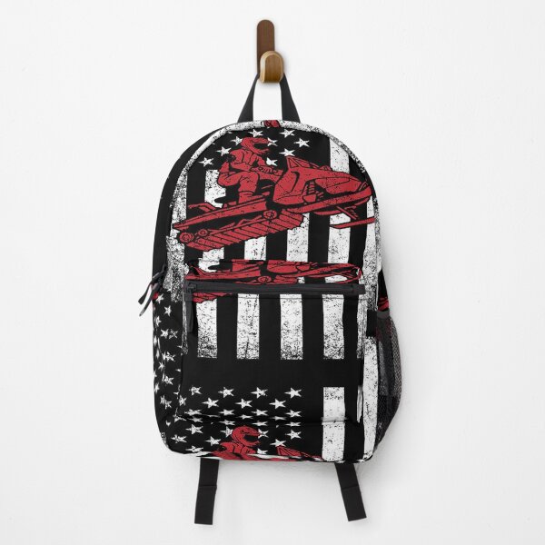 Item preview, Retro Snowmobile American Flag Black designed and sold by AlysaWithArt.