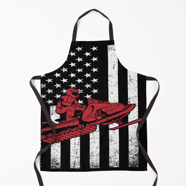 Item preview, Retro Snowmobile American Flag Black designed and sold by AlysaWithArt.