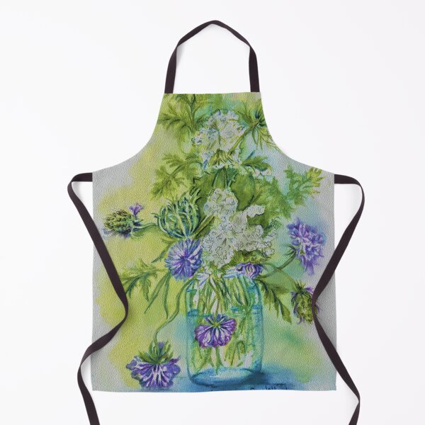Item preview, wild flowers in glass jar. designed and sold by Faerieglen.