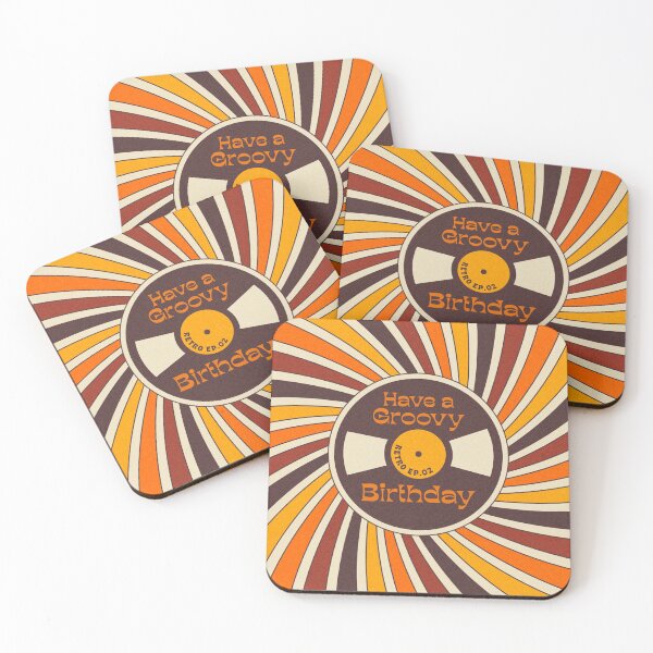 Item preview, Have a Groovy Birthday Retro 70's  designed and sold by blueavocado.