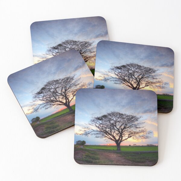 Item preview, Beautiful Tree in the Rice at Sunset. designed and sold by Huskyyy Designs.