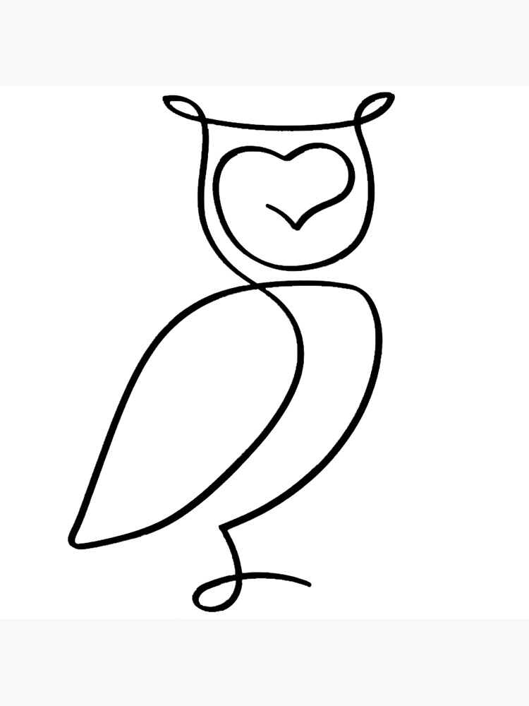 simple owl drawing