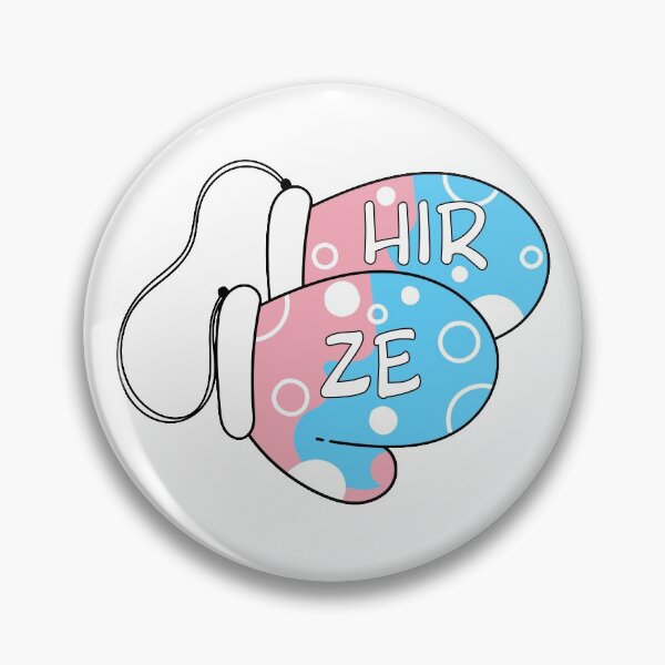 Item preview, Trans Pride Pronoun Mittens Ze/Hir designed and sold by BiOurPride.