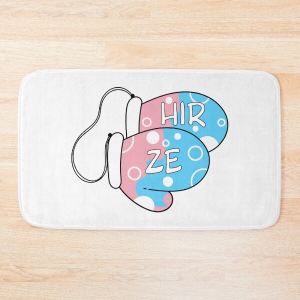 Item preview, Trans Pride Pronoun Mittens Ze/Hir designed and sold by BiOurPride.