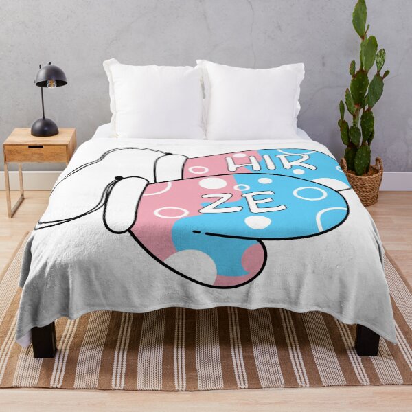 Item preview, Trans Pride Pronoun Mittens Ze/Hir designed and sold by BiOurPride.