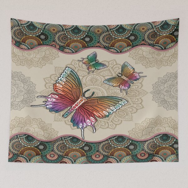 Item preview, Butterfly Vintage Mandala designed and sold by AlysaWithArt.
