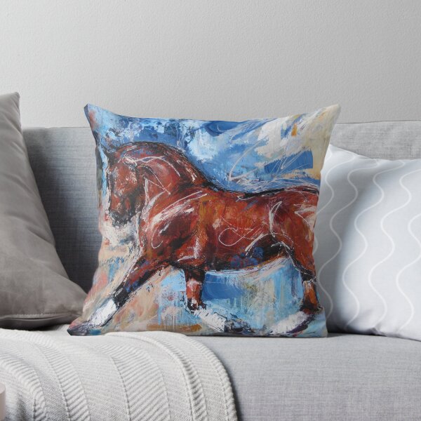 Freestyle Dressage Throw Pillow