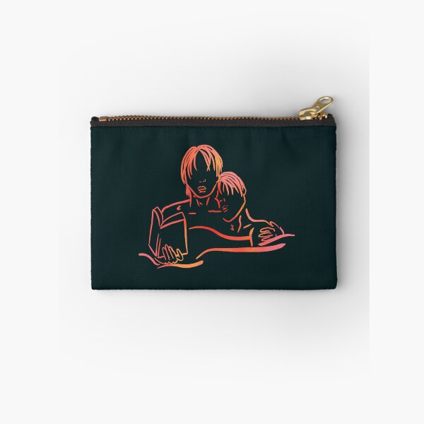 Item preview, Gay Couple Cuddling Reading In Bed Line Art designed and sold by douxrien.