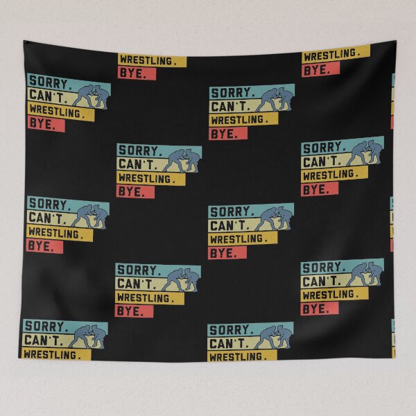 Item preview, Wrestling Sorry I Can't Retro Art designed and sold by AlysaWithArt.