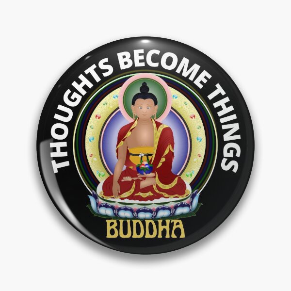 Item preview, Thoughts Become Things Zen Buddha Round designed and sold by RGRamsey.