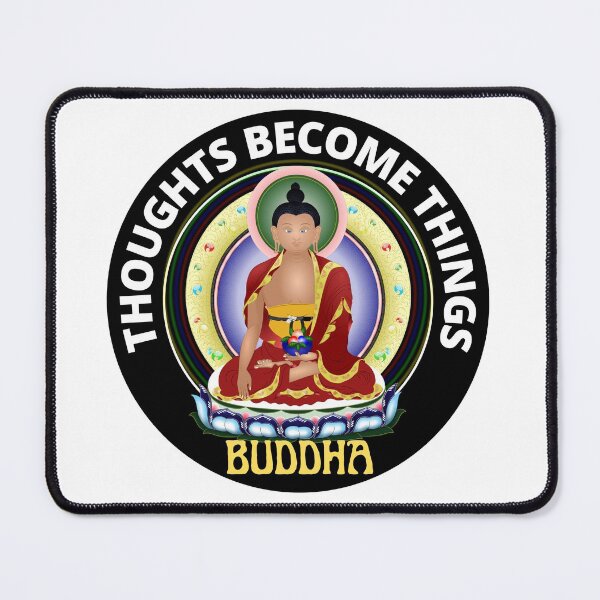 Item preview, Thoughts Become Things Zen Buddha Round designed and sold by RGRamsey.
