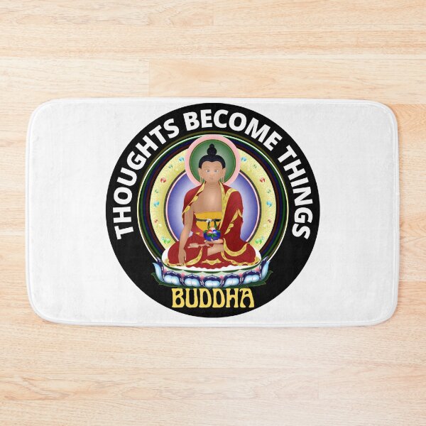 Item preview, Thoughts Become Things Zen Buddha Round designed and sold by RGRamsey.
