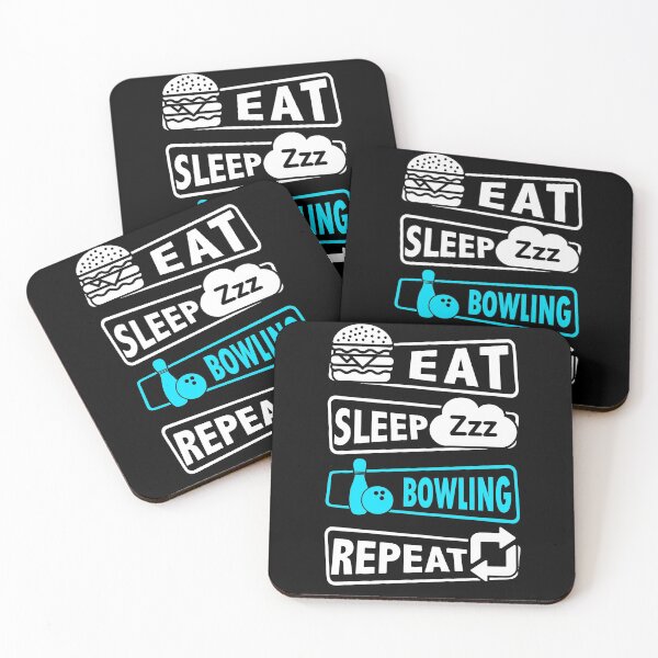 Item preview, Bowling Eat sleep Repeat Blue designed and sold by JaskolArt.