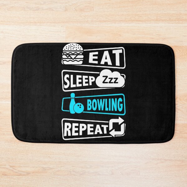 Item preview, Bowling Eat sleep Repeat Blue designed and sold by JaskolArt.