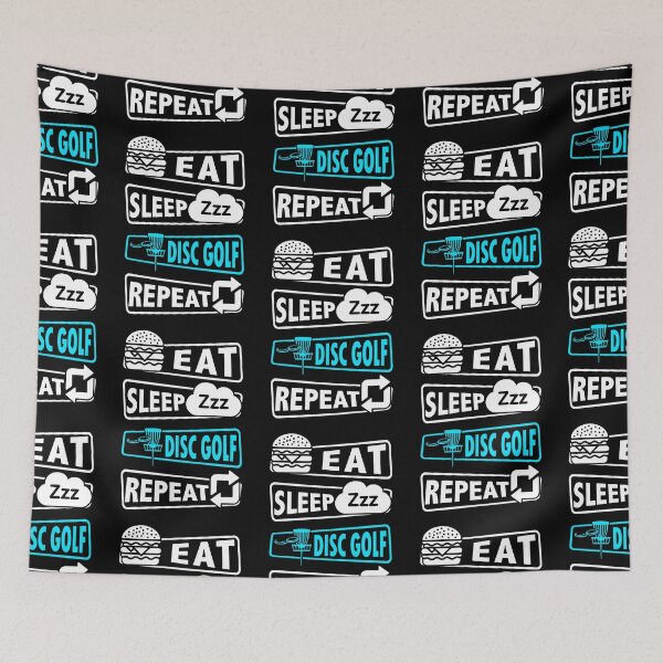Item preview, Disc Golf Eat sleep Repeat Blue designed and sold by JaskolArt.