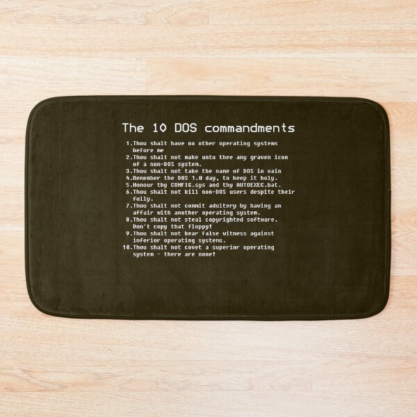 Item preview, The 10 DOS commandments designed and sold by Texty-Tshirts.