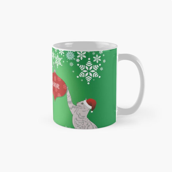 Artikelvorschau, Navidad Gato Esperanza Bendiciones Amor Feliz Navidad entworfen und verkauft von PinkPandaDesign.