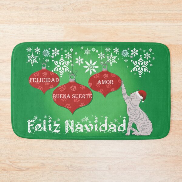 Item preview, Navidad Gato Esperanza Bendiciones Amor Feliz Navidad designed and sold by PinkPandaDesign.
