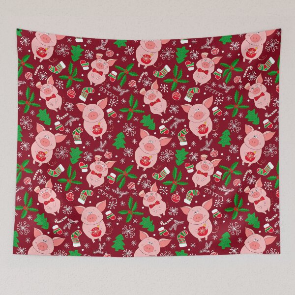 Item preview, Funny Pig Christmas designed and sold by JaskolArt.