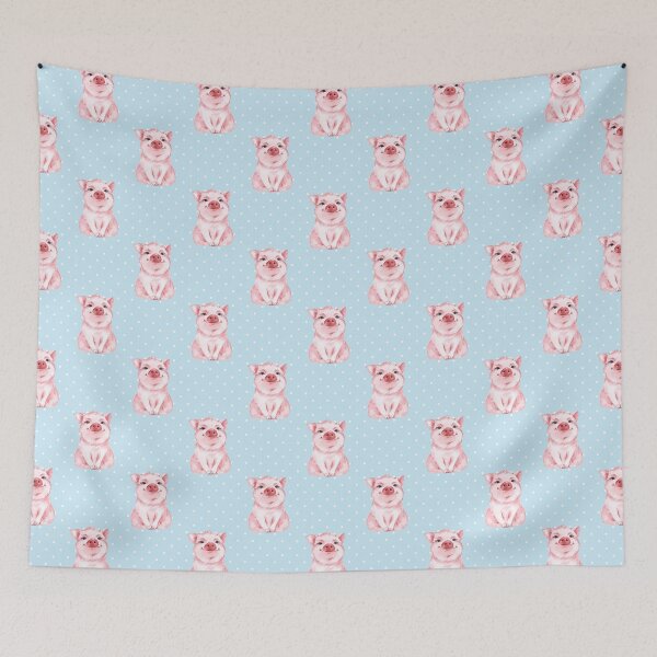 Item preview, Pig Watercolor Seamless designed and sold by JaskolArt.