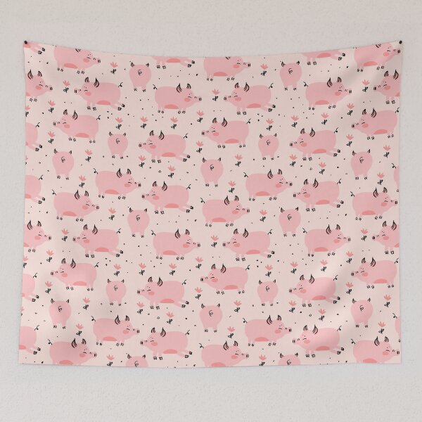 Item preview, Pig Pink Floral  designed and sold by JaskolArt.