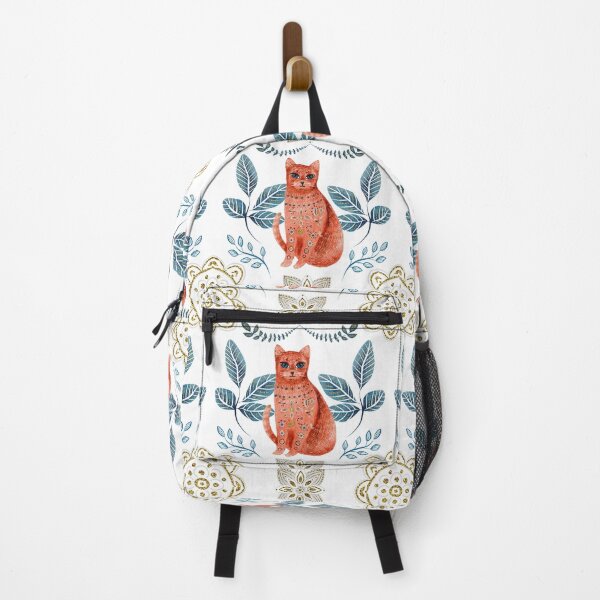 Item preview, Nordic cottagecore aesthetic vintage style floral cat pattern designed and sold by PG Illustration.