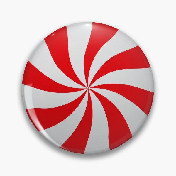 Item preview, Single Round Christmas Peppermint designed and sold by ColorPopArtBoutique.