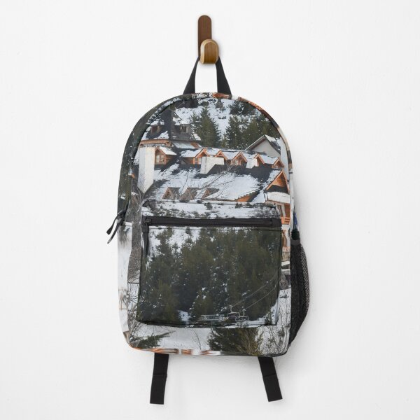 Item preview, Snowy cabin in the mountain | Winter Travel Photography designed and sold by julidescole.