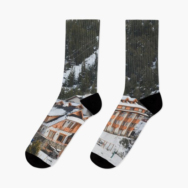 Item preview, Snowy cabin in the mountain | Winter Travel Photography designed and sold by julidescole.