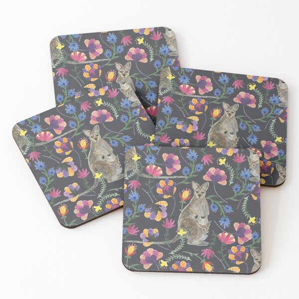 Item preview, Kangaroo Floral Watercolor  designed and sold by JaskolArt.