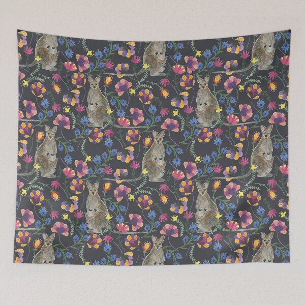 Item preview, Kangaroo Floral Watercolor  designed and sold by JaskolArt.