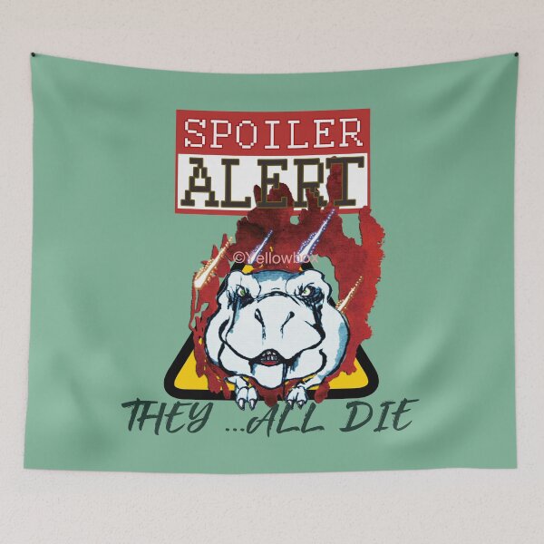 Item preview, Spoiler warning they all die dinosaurs - Yellowbox ink painting designed and sold by twyellowbox.
