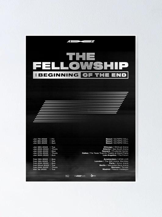 Selling ON HOLD: Ateez 2022 World Tour The Fellowship: Beginning of the End Set