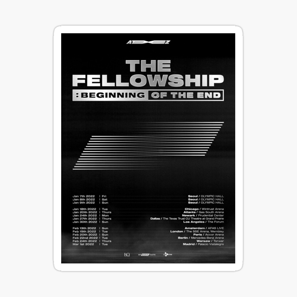 ATEEZ World Tour 2022 - The Fellowship Beginning of the End / CONCERT MERCH  | Poster