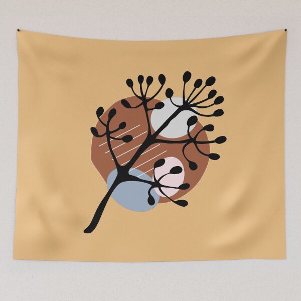 Item preview, Black branch on light orange designed and sold by Ninaeva.