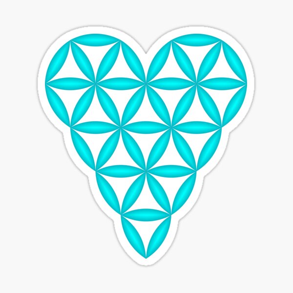 The Heart Of Life, 3D-LBlue/T. Sticker