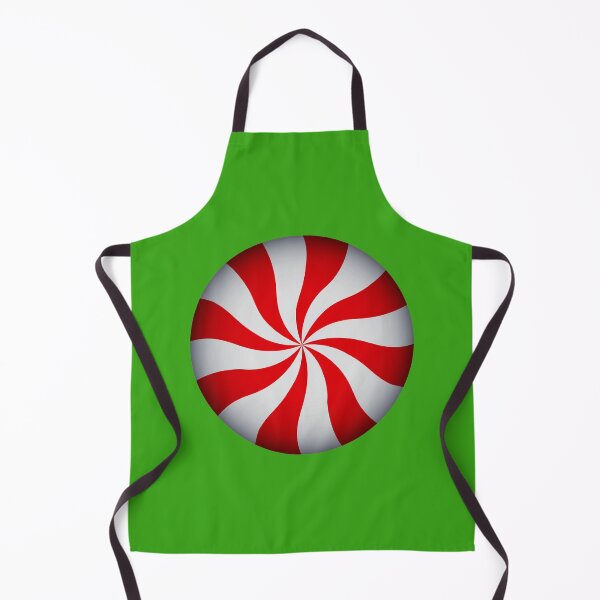 Item preview, Single Round Christmas Peppermint on Green designed and sold by ColorPopArtBoutique.