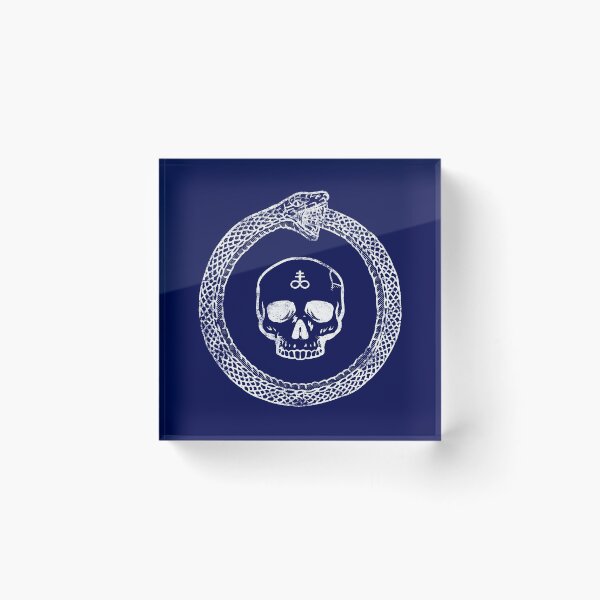 Item preview, Ouroboros Alchemy Occult Ancient Symbol Skull Distressed   designed and sold by niftee.