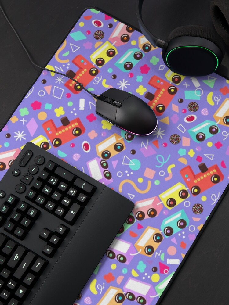 Alternate view of Party Trains | Purple Mouse Pad