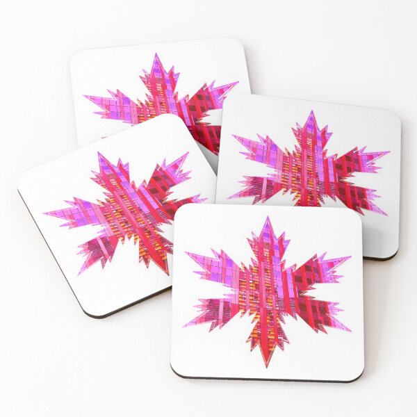 Item preview, Snowflakes Hot-Red-Pink urban Star by Iritof designed and sold by iritof.