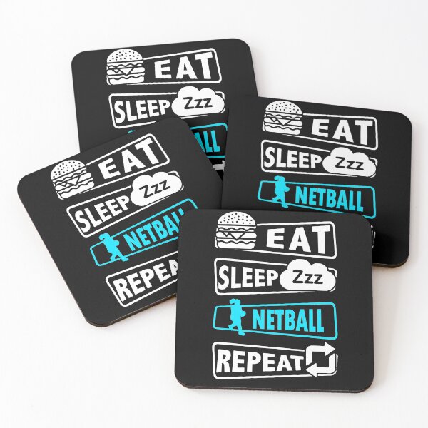 Item preview, Netball Eat Sleep Blue designed and sold by AlyssoCharm.