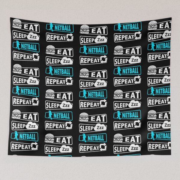 Item preview, Netball Eat Sleep Blue designed and sold by AlyssoCharm.